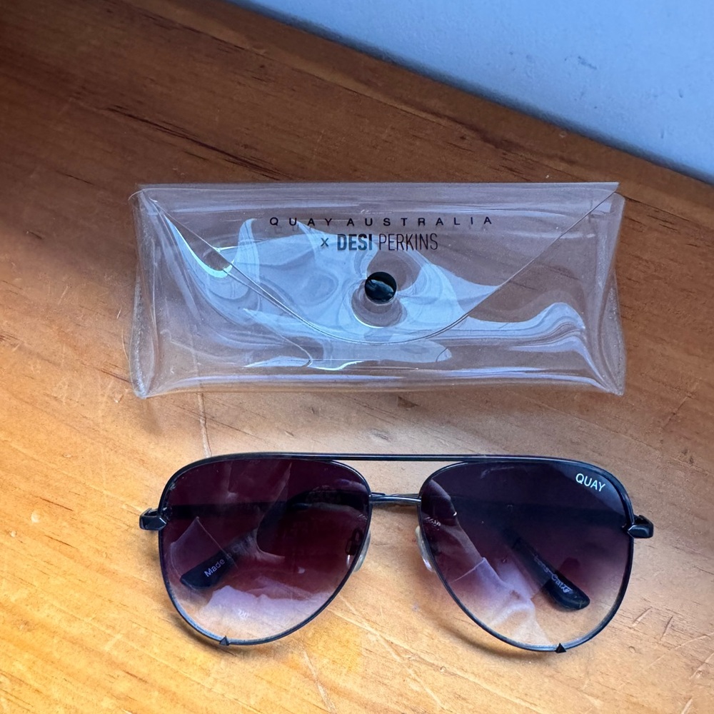 Quay Australia x Desi Perkins Black Sunglasses